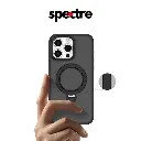 Stealth Case For iPhone 15 Pro With KickStand (Dark Blue)