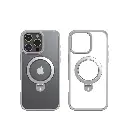 Stealth Case For iPhone 15 Pro With Kick Stand (Natural Titanium)