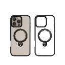 Stealth Case For iPhone 16 Pro With Kick Stand (Black)