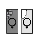 Stealth Case For S24 Ultra With Kick Stand (Black)