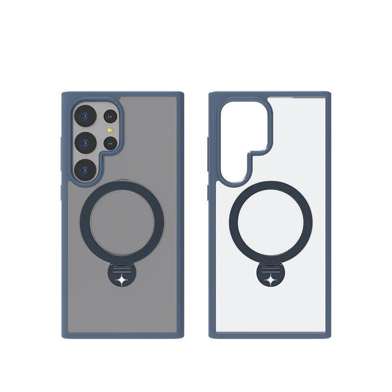 Stealth Case For S24 Ultra With Kick Stand (Dark Blue)