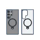 Stealth Case For S24 Ultra With Kick Stand (Dark Blue)