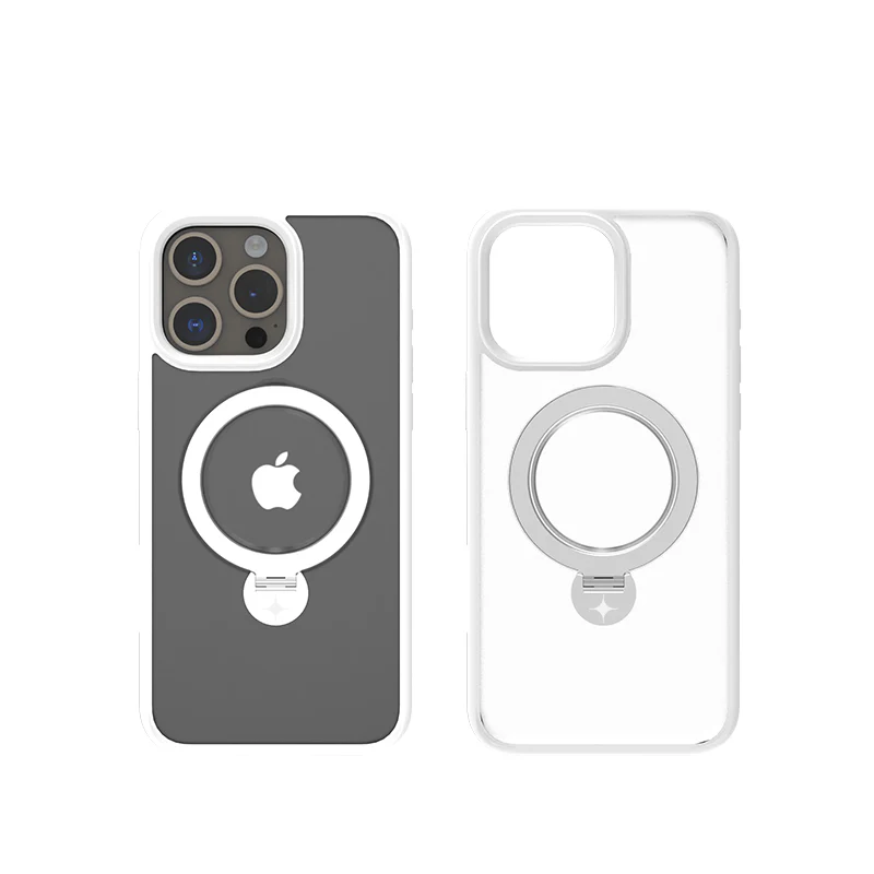 Stealth Case For iPhone 16 Pro Max With Kick Stand (Matte Transparent)