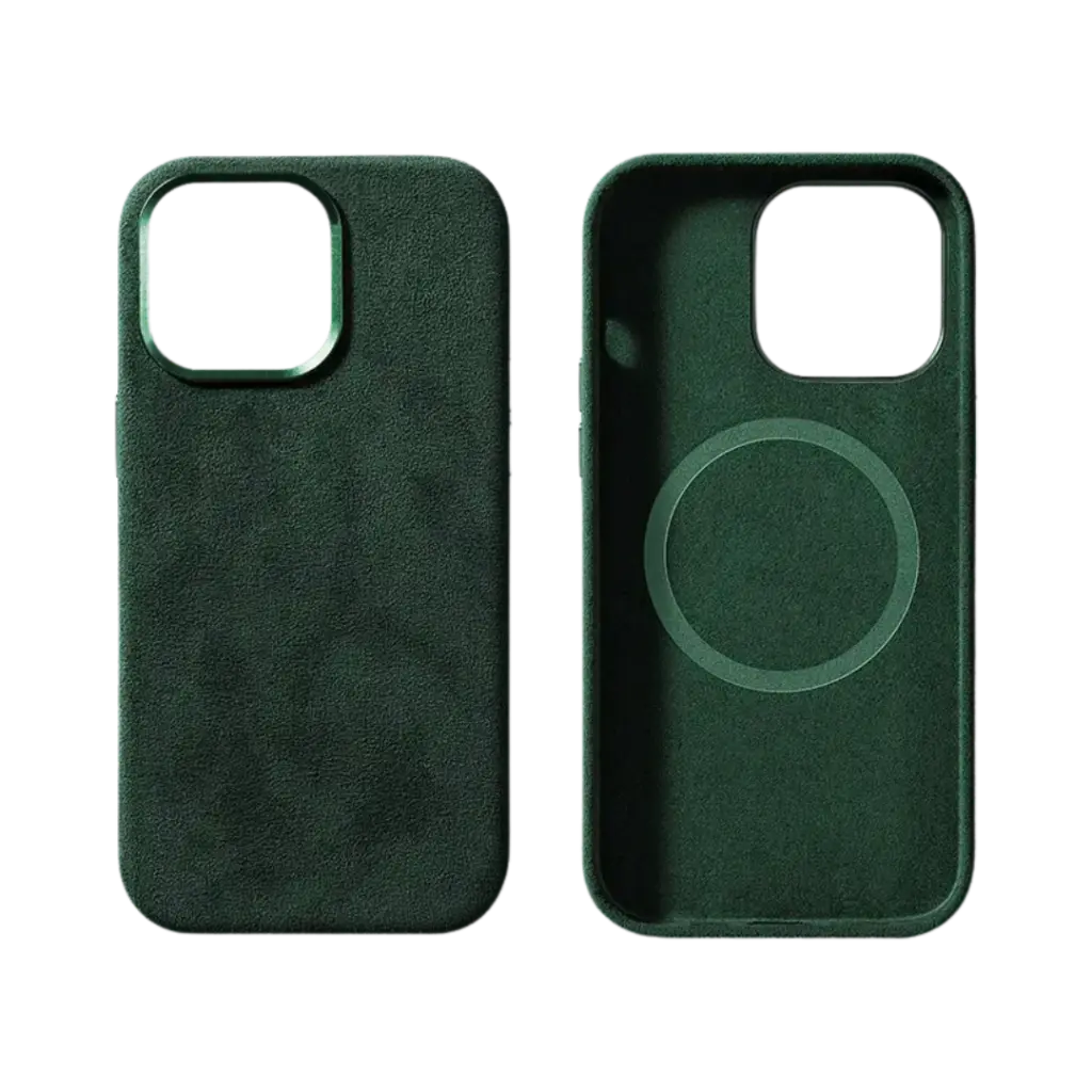 iPhone 15 Pro - Alcantara Case- Midnight Green