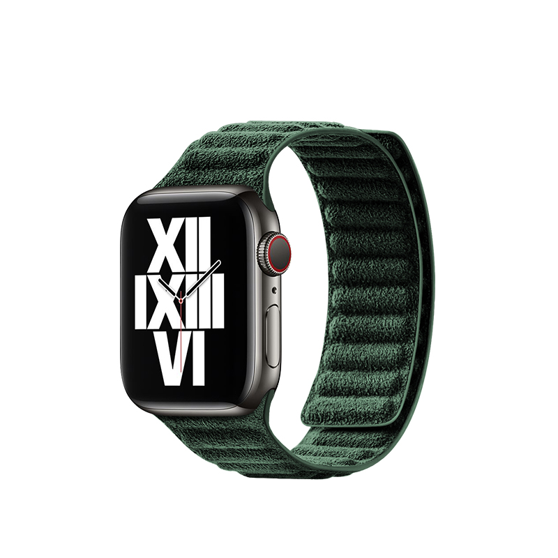 Apple Watch Strap - Alcantara Case - Dark Green