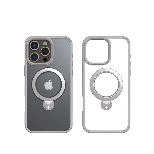 [SPCT-STK-IP15P-TG] Stealth Case For iPhone 15 Pro With Kick Stand (Natural Titanium)