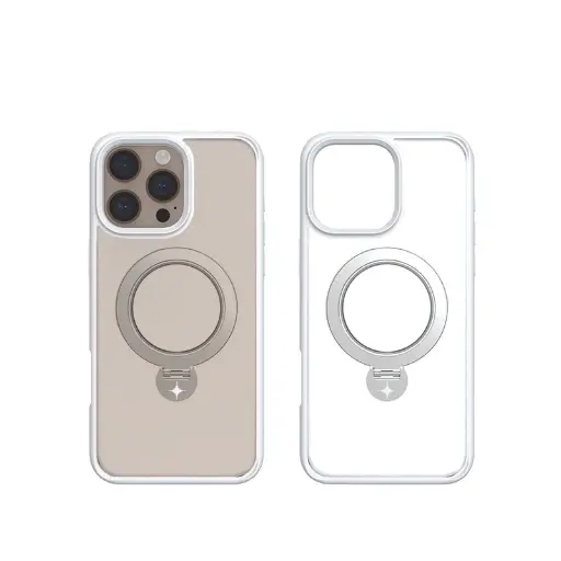 [SPCT-STK-IP16P-TRN] Stealth Case For iPhone 16 Pro With Kick Stand (Matte Transparent)