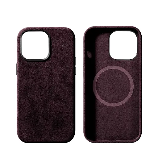 [IP15P-MR] iPhone 15 Pro - Alcantara Case - Maroon